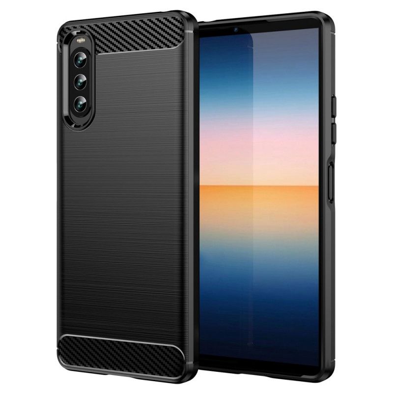 Kryt Sony Xperia 10 IV Kartáčované Uhlíkové Vlákno