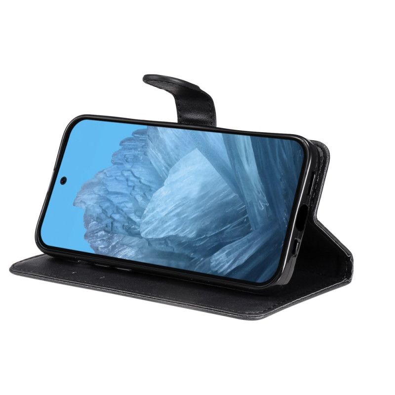 Kožené Puzdro Google Pixel 9 Pro Obyčajná Umelá Koža S Remienkom