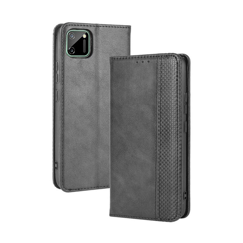 Flipové Puzdro Realme C11 Kožené Puzdro Štylizovaný Efekt Vintage Kože