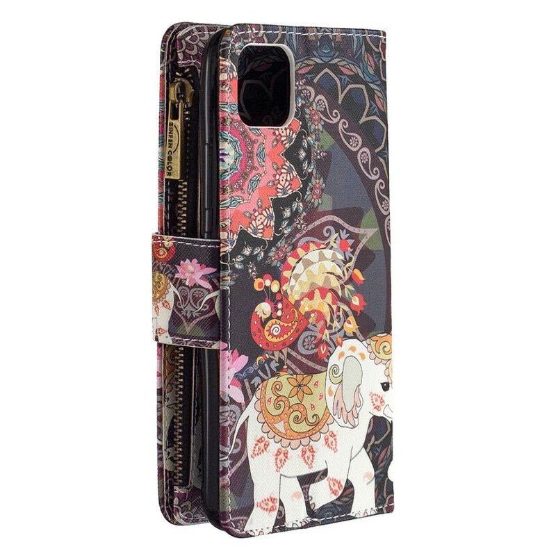 Kožené Puzdro Realme C11 Vrecko Na Zips Slona