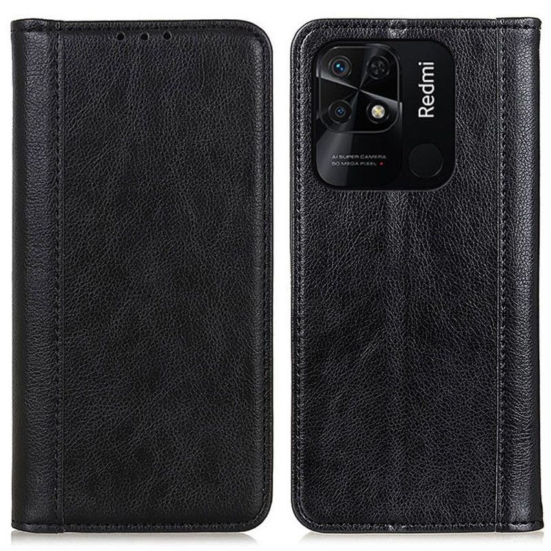 Flipové Puzdro Xiaomi Redmi 10C Kožené Puzdro Farebné Prevedenie Delená Koža