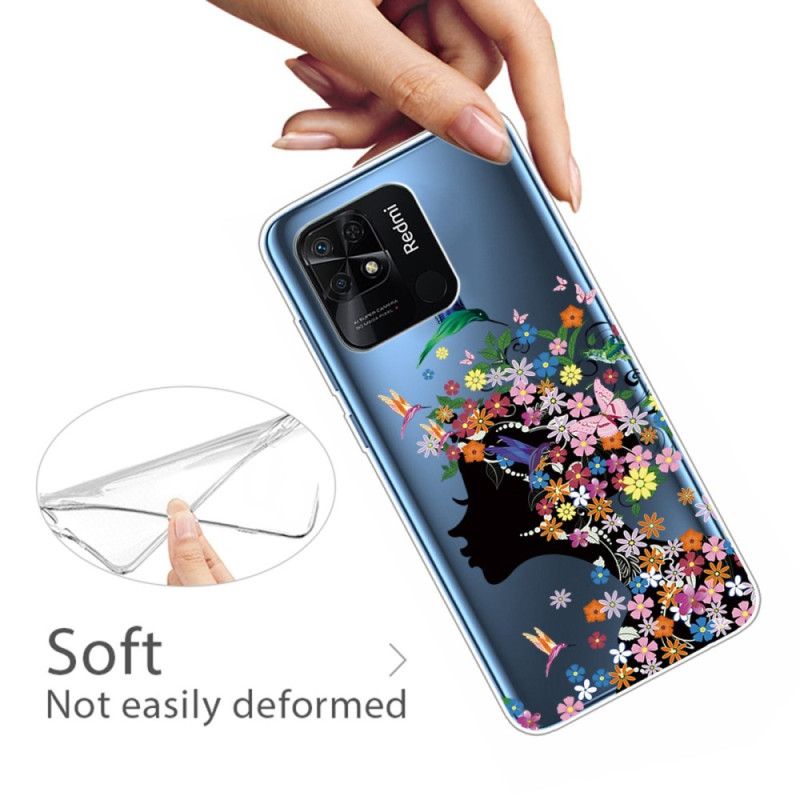 Kryt Xiaomi Redmi 10C Transparentná Hlavička Kvetu