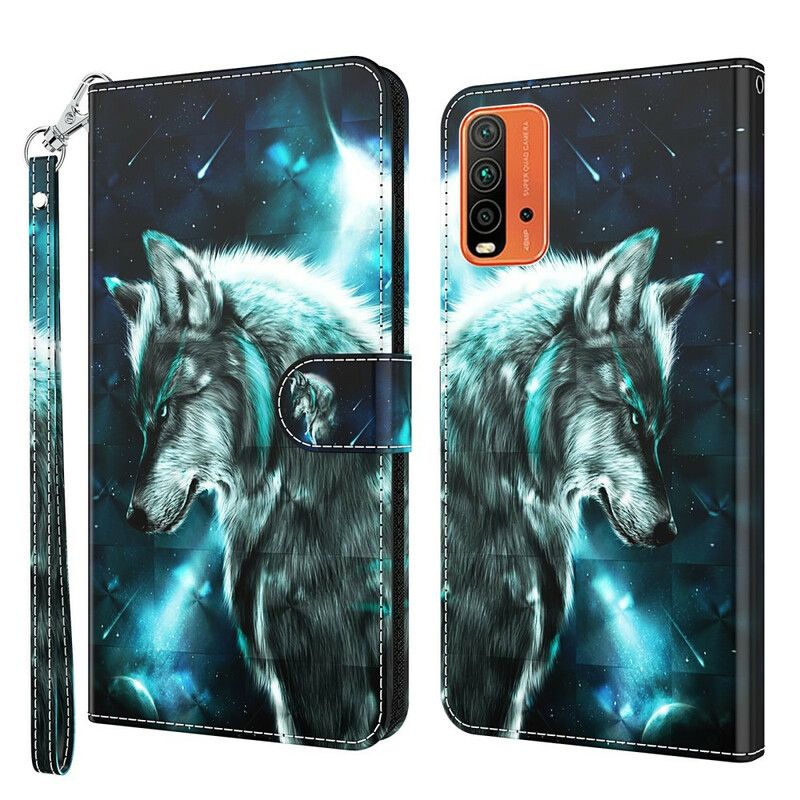 Kožené Puzdro Xiaomi Redmi 9T Majestátny Vlk