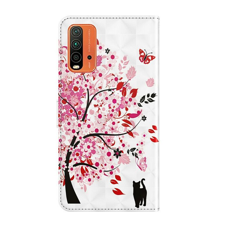 Kožené Puzdro Xiaomi Redmi 9T Ružový Strom