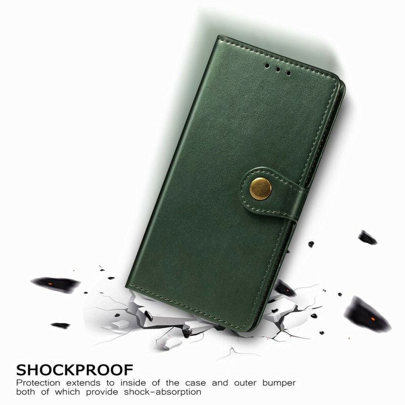 Kožené Puzdro Xiaomi Redmi 9T Umelá Koža A Vintage Spona