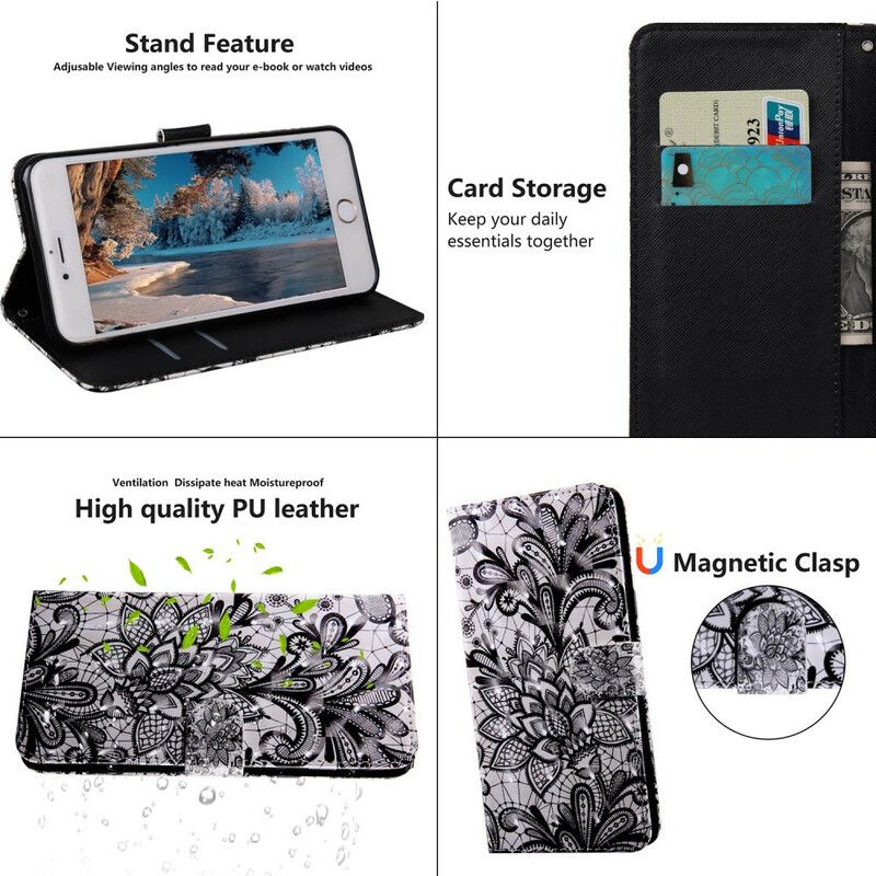 Kožené Puzdro Xiaomi Redmi 9T Úplne Čipka
