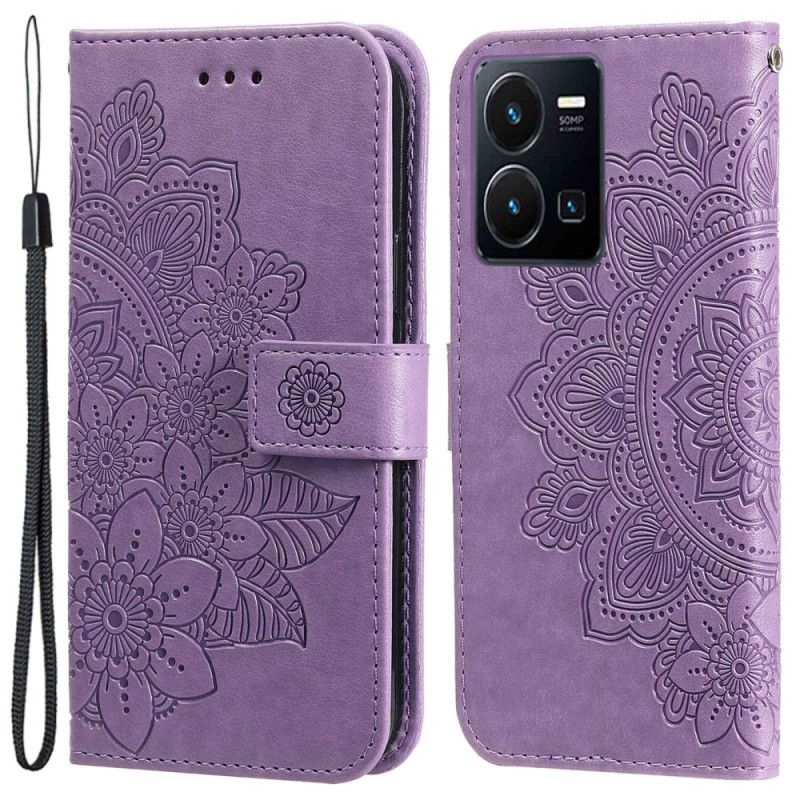 Kožené Puzdro Vivo Y35 Strappy Mandala