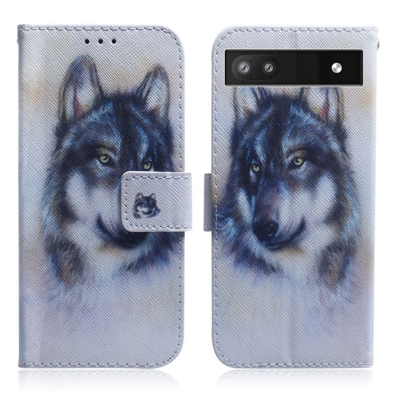 Flipové Puzdro Google Pixel 6A Akvarel Vlk