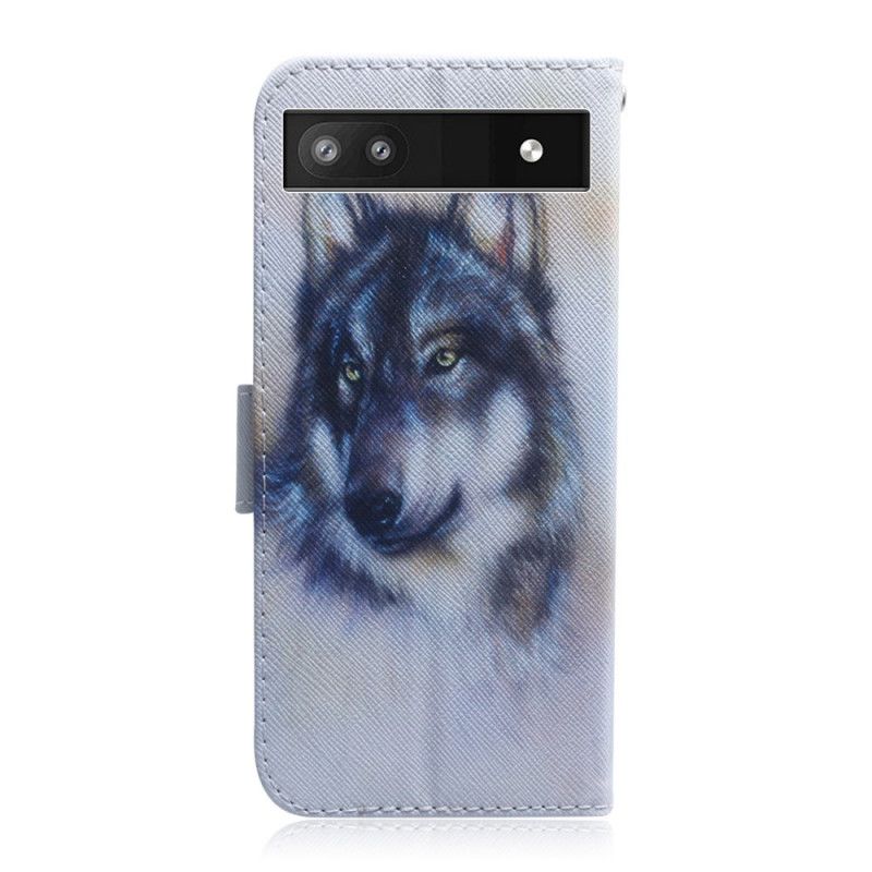 Flipové Puzdro Google Pixel 6A Akvarel Vlk