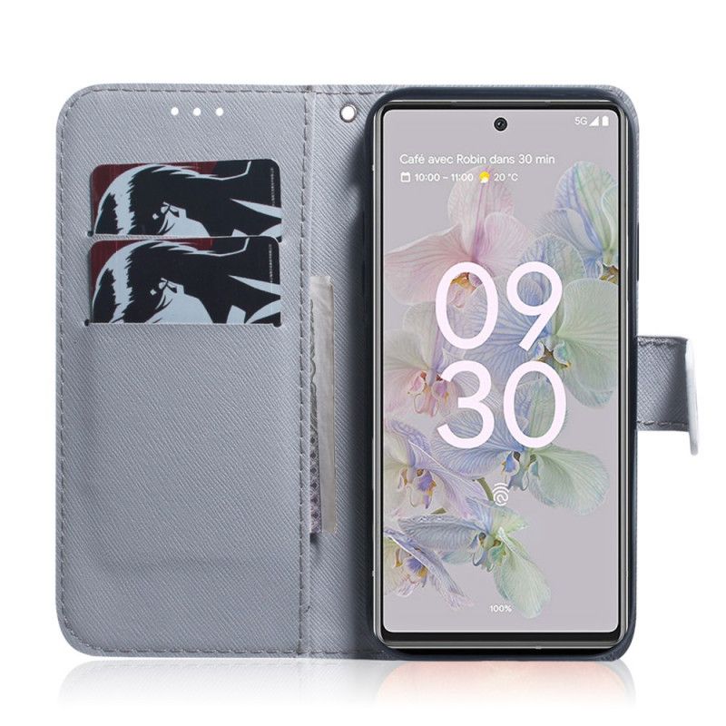 Flipové Puzdro Google Pixel 6A Akvarel Vlk