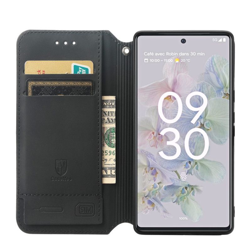 Flipové Puzdro Google Pixel 6A Kožené Puzdro Dizajn Caseneo Rfid