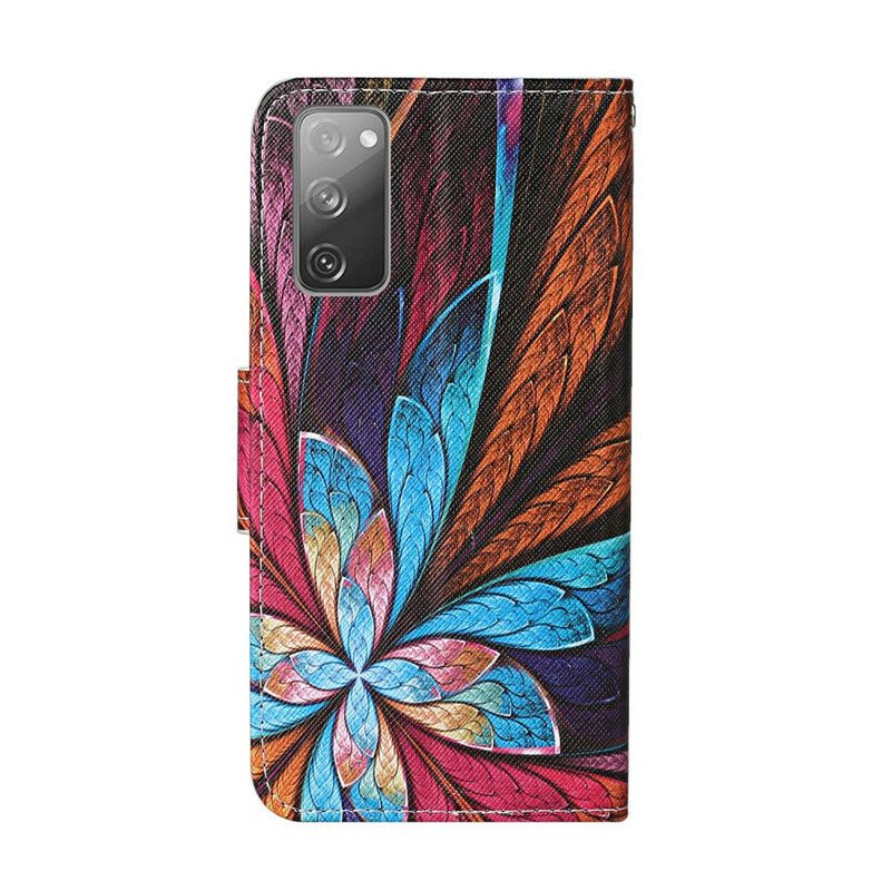 Kožené Puzdro Samsung Galaxy S20 FE Farebné Obliečky So Šnúrkou