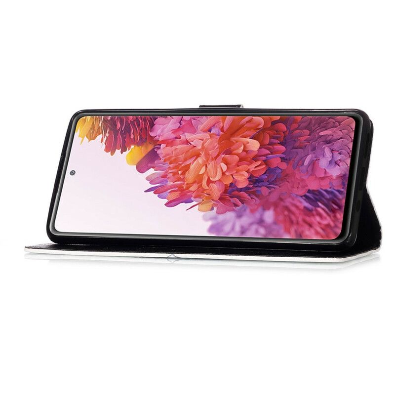 Peňaženkový Kryt Samsung Galaxy S20 FE Kvetinová Lebka