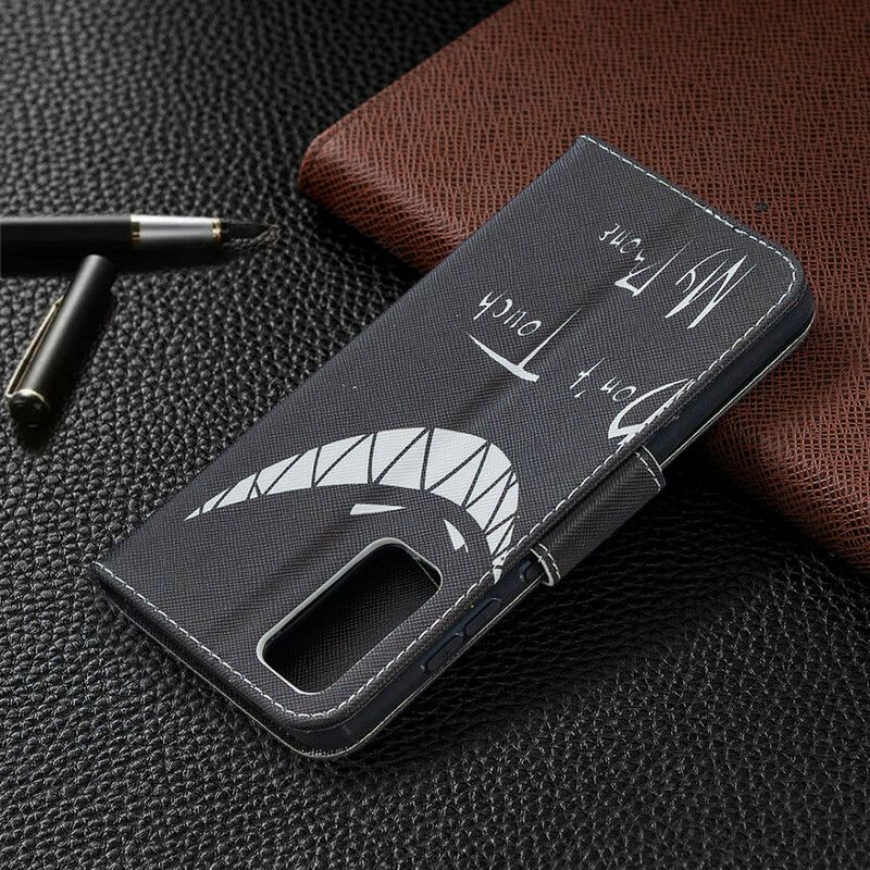 Peňaženkový Kryt Samsung Galaxy S20 FE Nedotýkajte Sa Môjho Telefónu