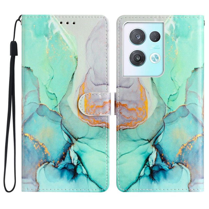 Kožené Puzdro Oppo Reno 8 Pro Strip Mramor