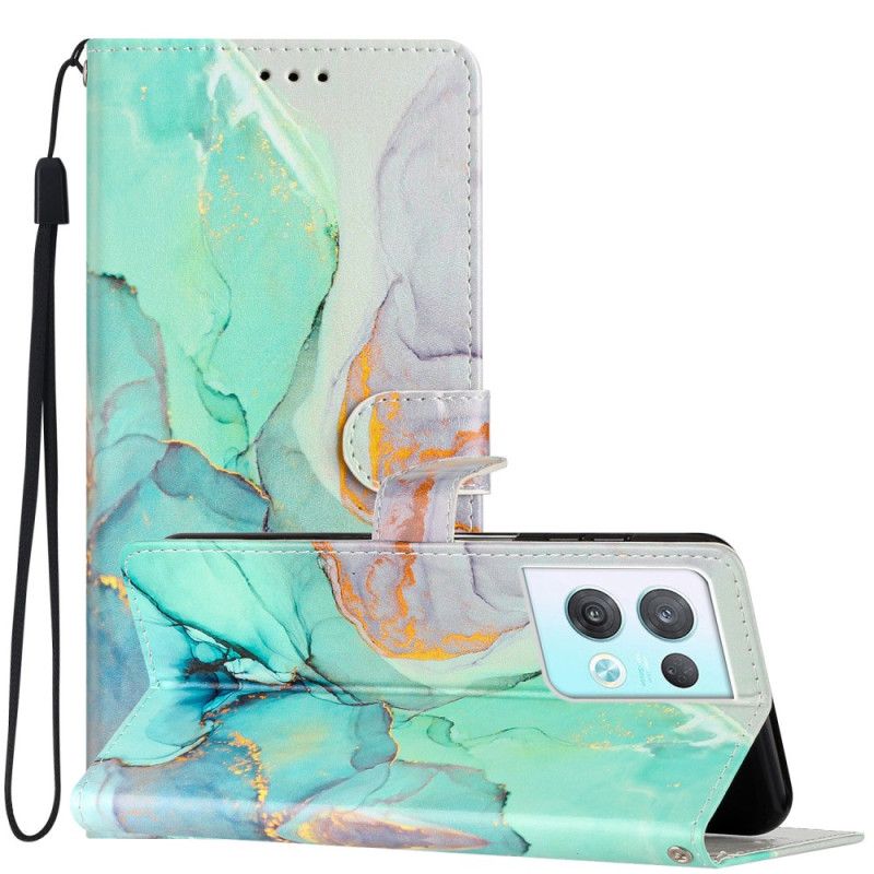 Kožené Puzdro Oppo Reno 8 Pro Strip Mramor