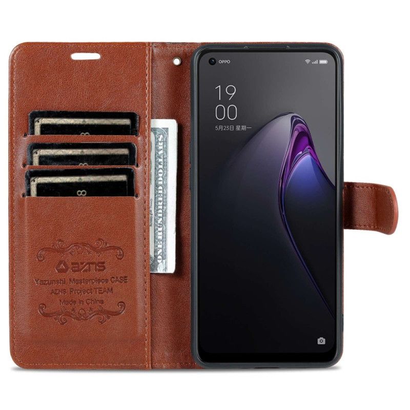 Peňaženkový Kryt Oppo Reno 8 Pro Umelá Koža Azns
