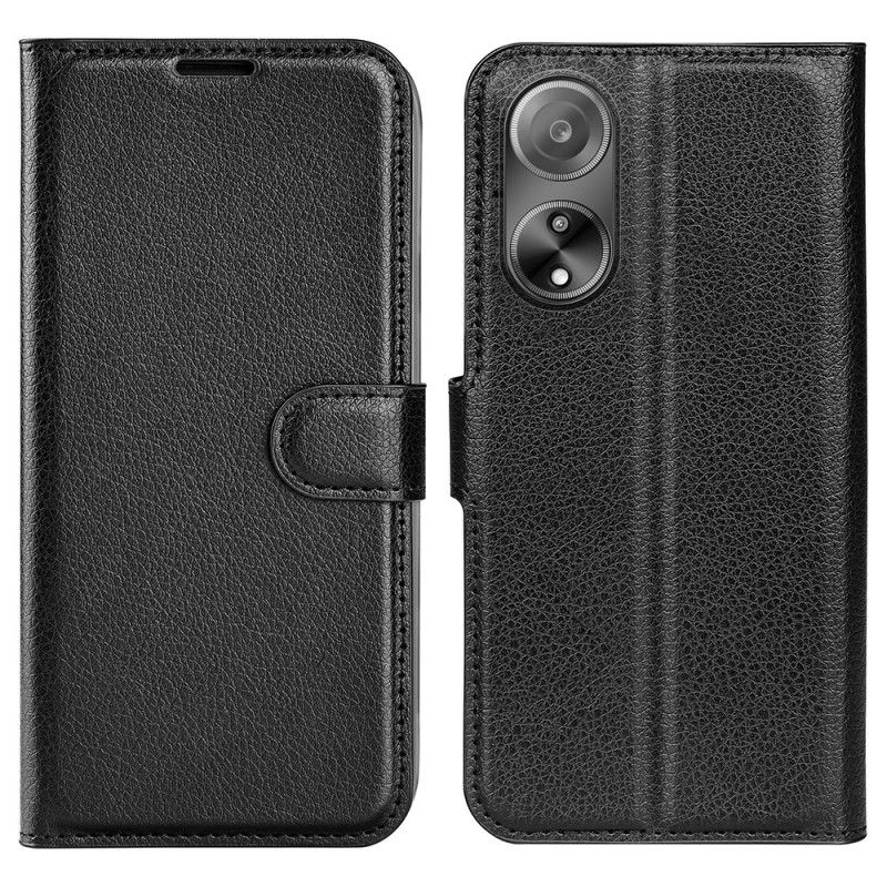 Kožené Puzdro Oppo A98 5g Kryt Na Mobil Klasická Umelá Koža Litchi