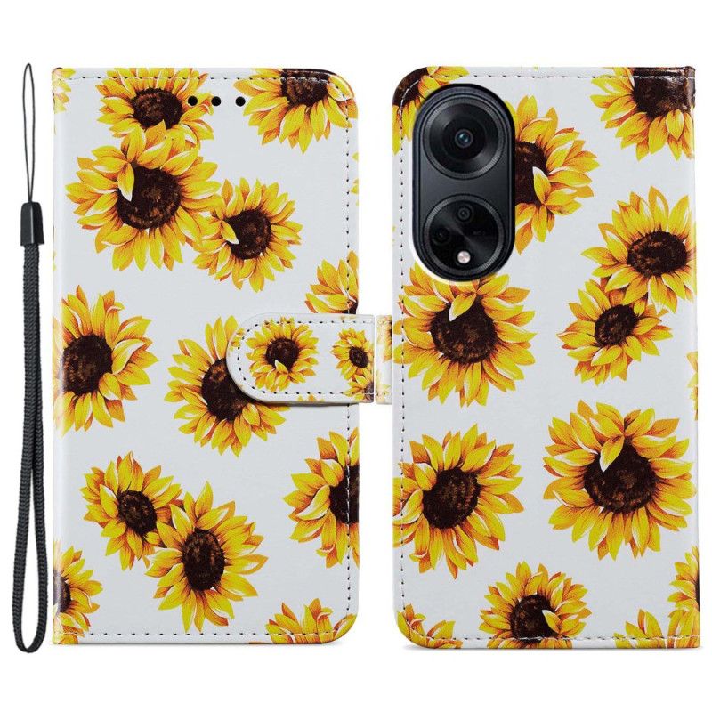 Puzdro Oppo A98 5g Remienok Slnečnice