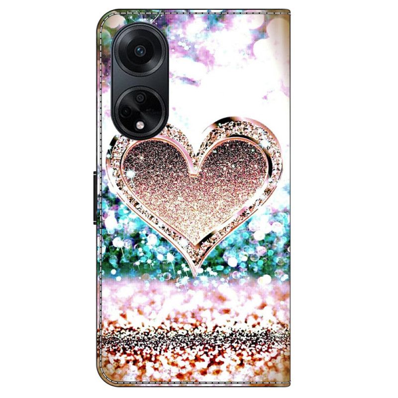 Puzdro Oppo A98 5g Ružové Diamantové Srdce