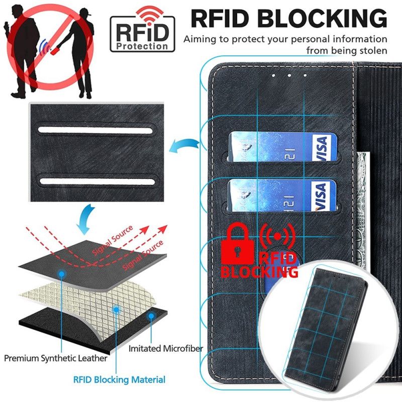 Flipové Puzdro Vivo Y16 Kožené Puzdro Rfid