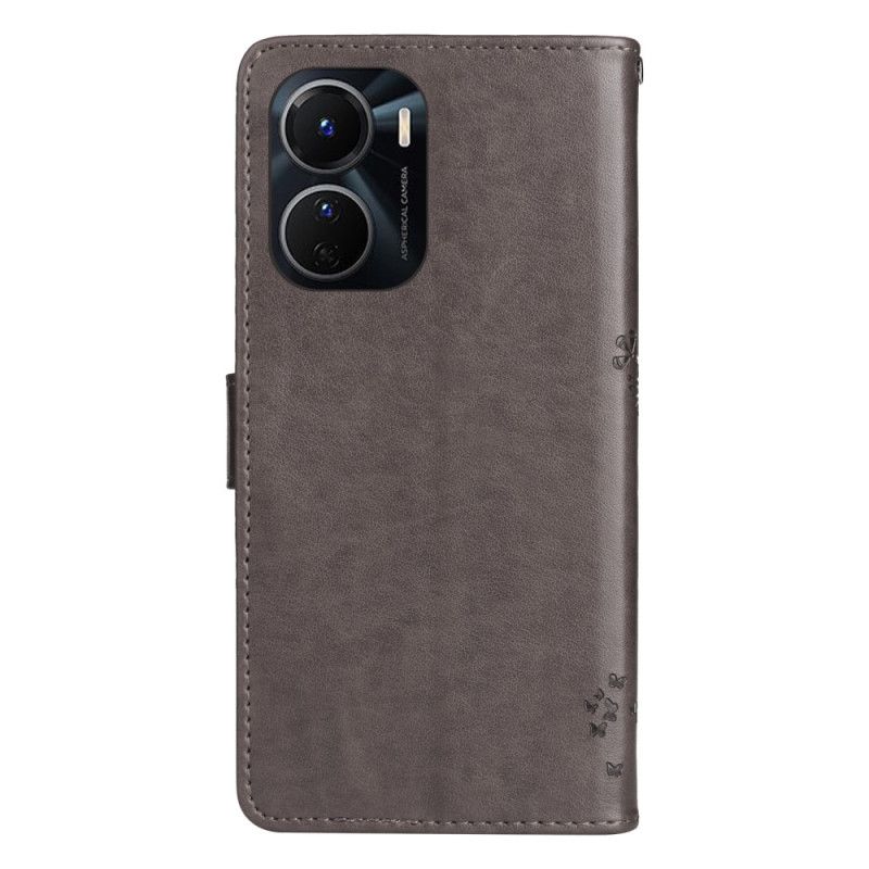 Kožené Puzdro Vivo Y16 Strom A Strappy Cat