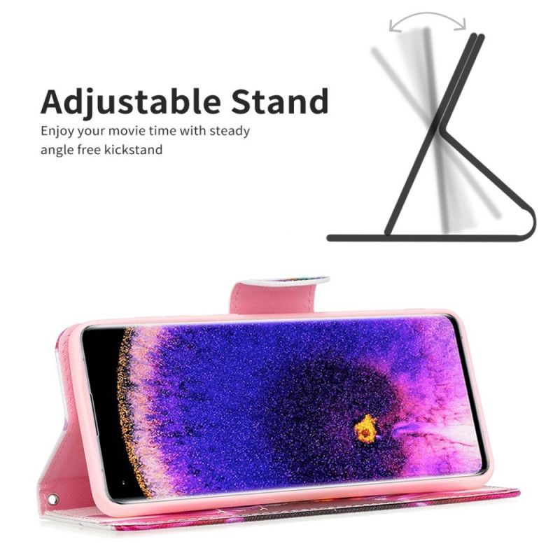 Flipové Puzdro Oppo Find X5 Pro Akvarelový Kvet