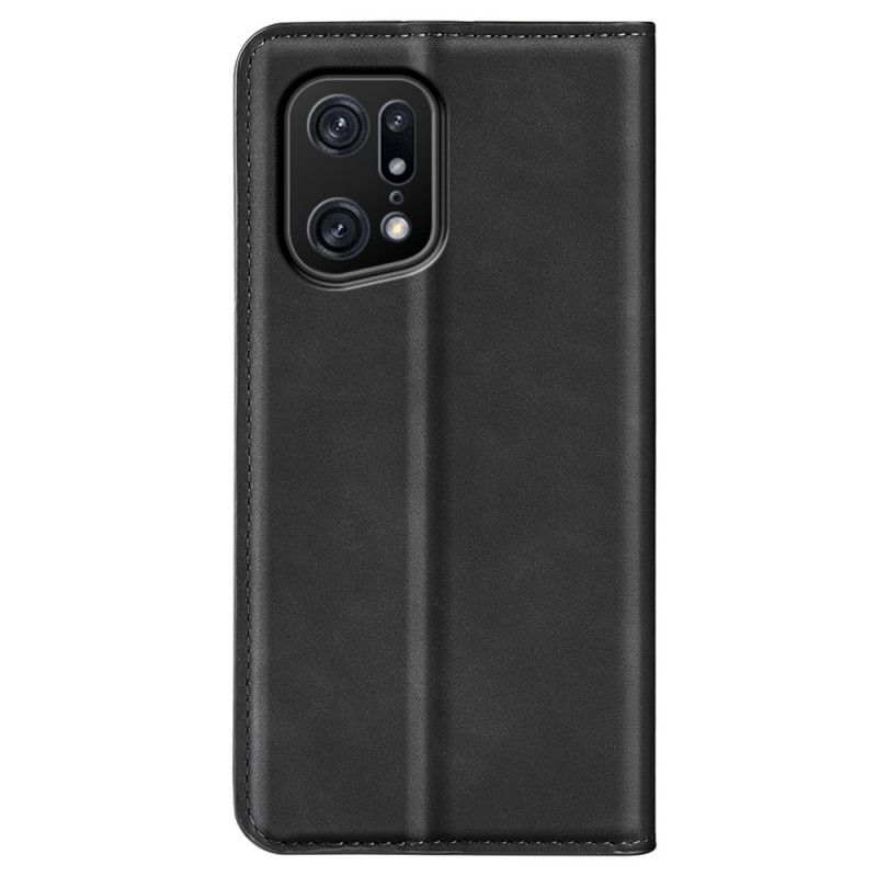 Flipové Puzdro Oppo Find X5 Pro Kožené Puzdro Dotyk Pokožky