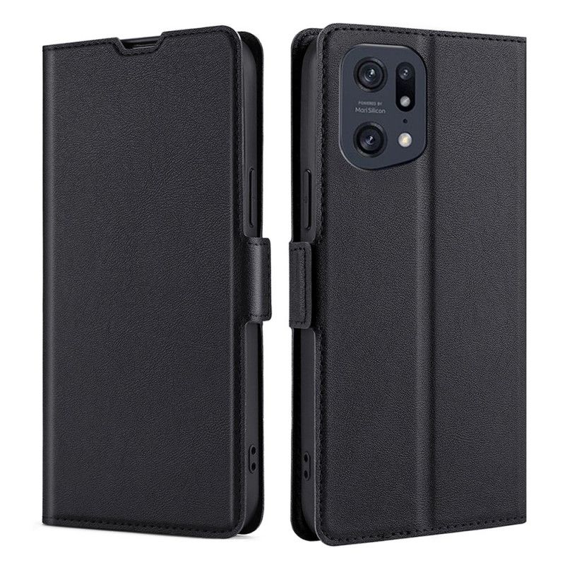 Flipové Puzdro Oppo Find X5 Pro Kožené Puzdro Kožený Efekt