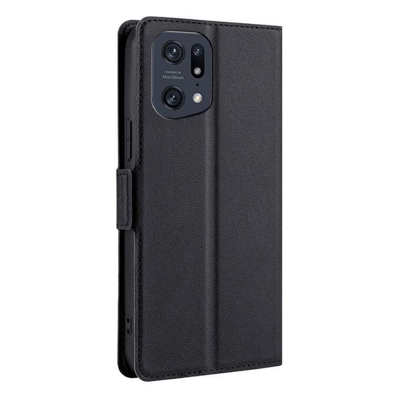 Flipové Puzdro Oppo Find X5 Pro Kožené Puzdro Kožený Efekt