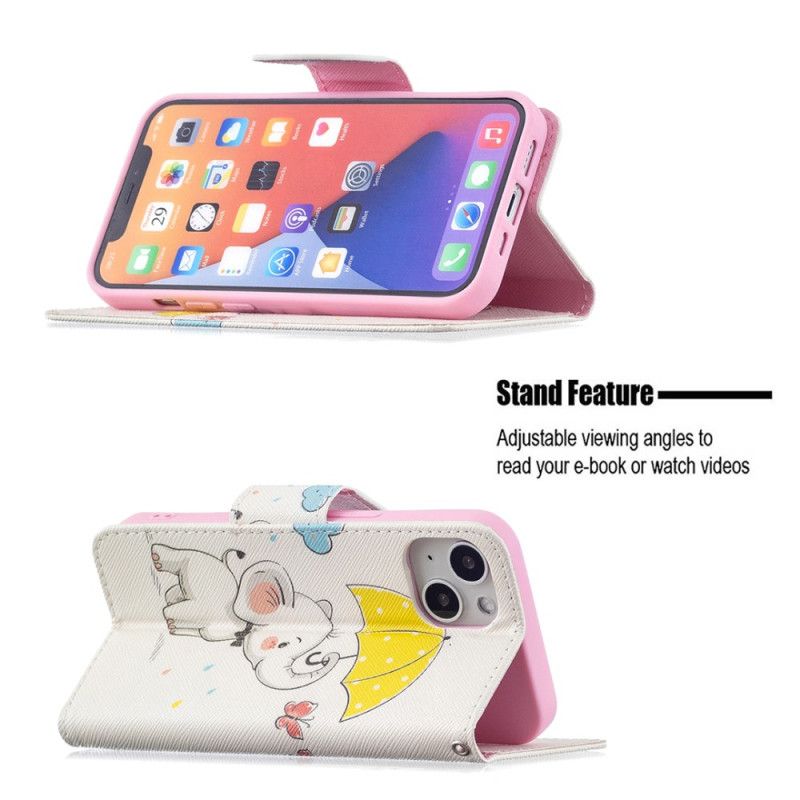 Kožené Puzdro iPhone 15 Sloníča