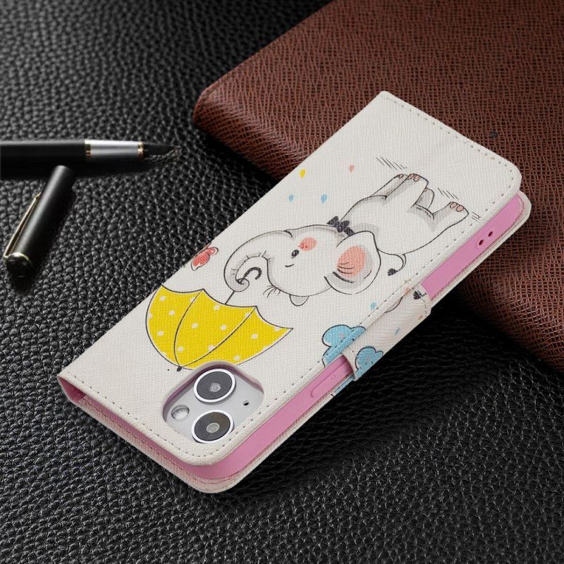 Kožené Puzdro iPhone 15 Sloníča
