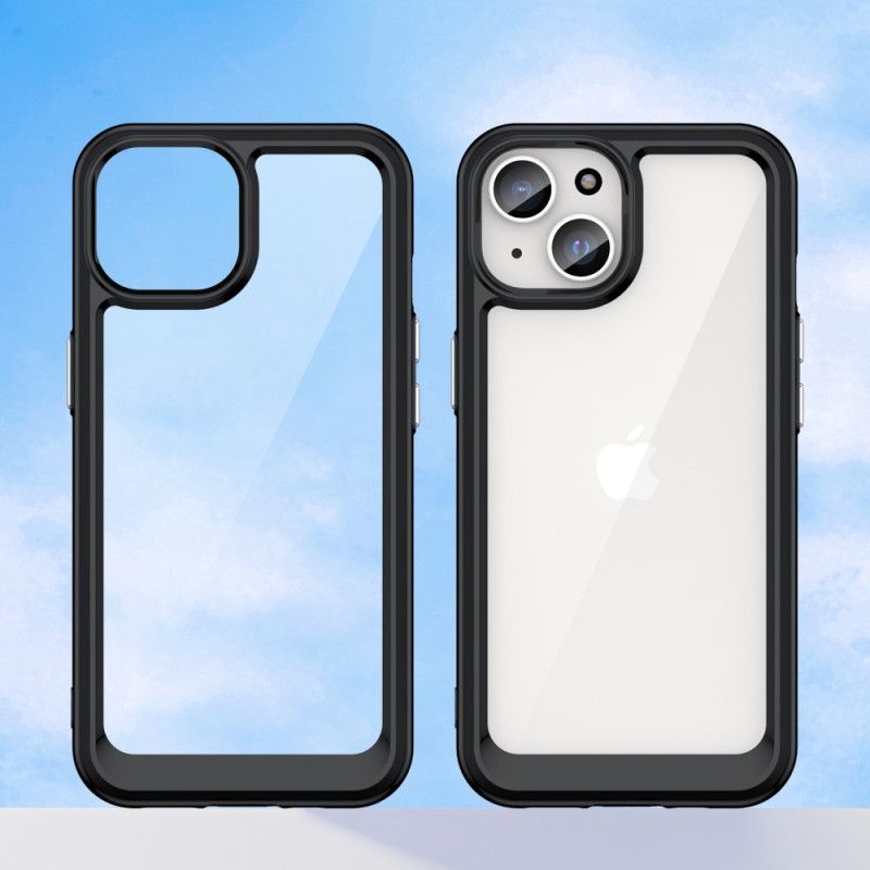 Kryt iPhone 15 Priehľadné Silikónové Okraje