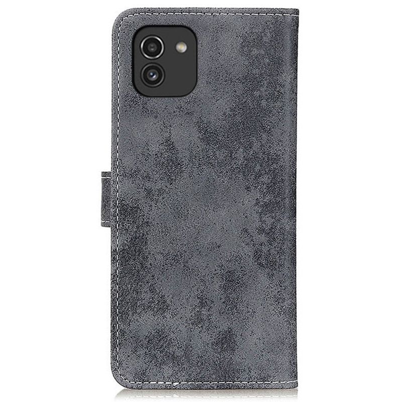 Kožené Puzdro Samsung Galaxy A03 Vintage Kožený Efekt