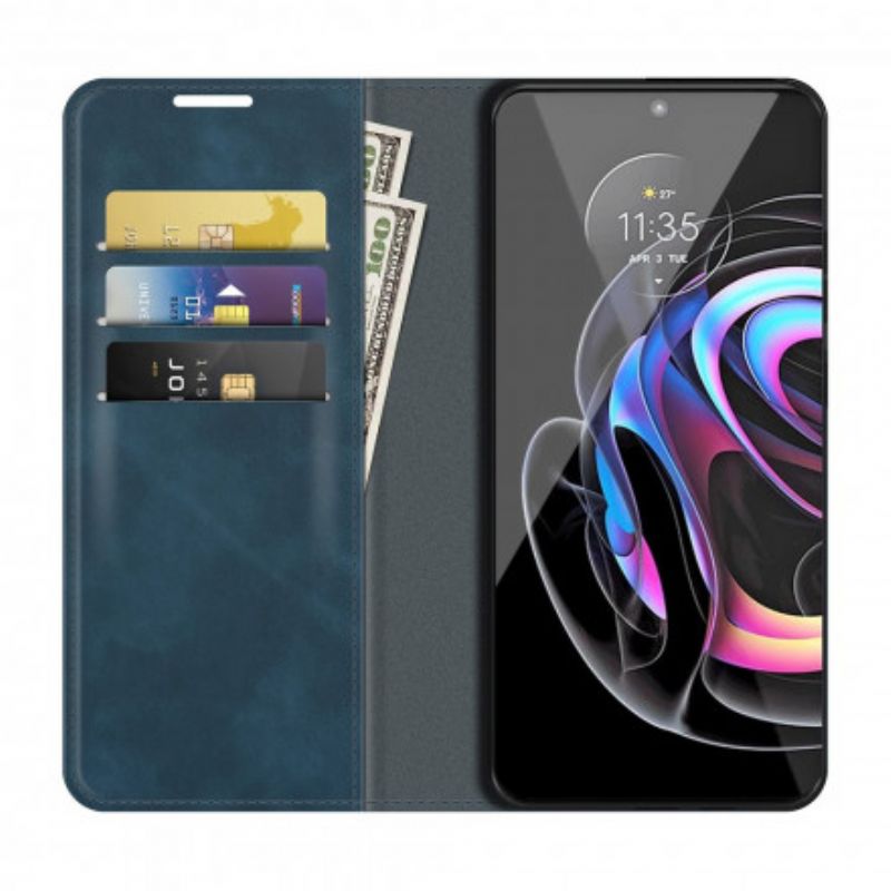 Flipové Puzdro Motorola Edge 20 Lite Kožené Puzdro Dotyk Pokožky