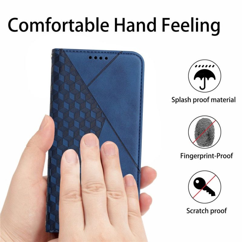 Flipové Puzdro Oppo Reno 8 Kožené Puzdro Kubický Štýl