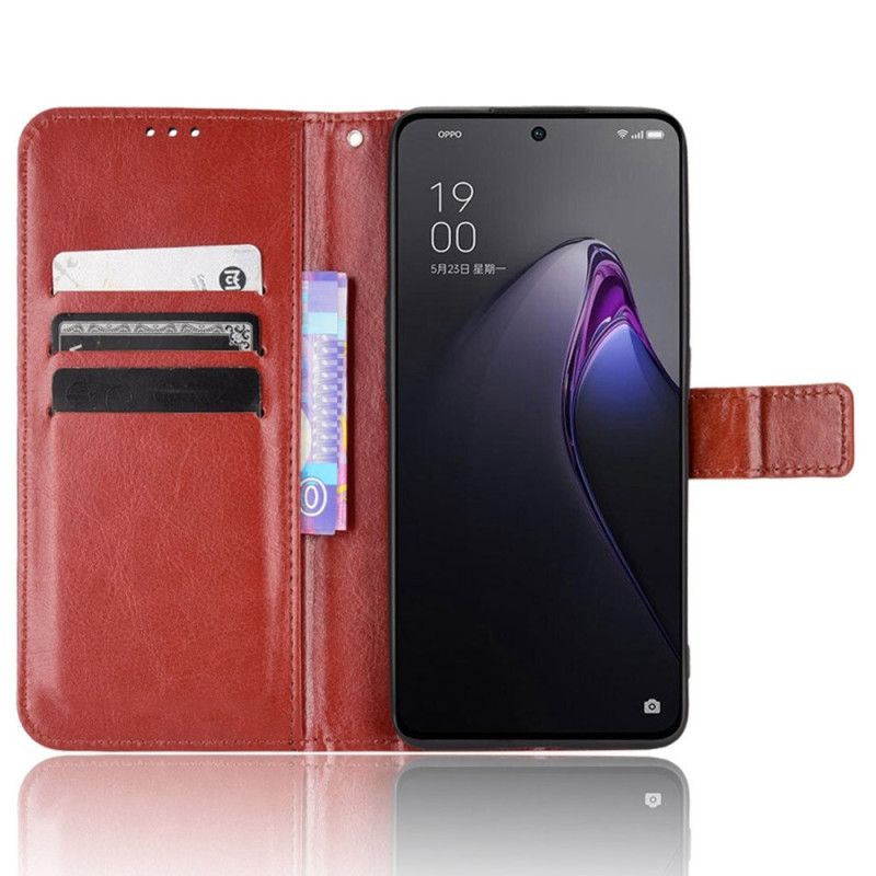 Kožené Puzdro Oppo Reno 8 Nápadná Umelá Koža S Remienkom