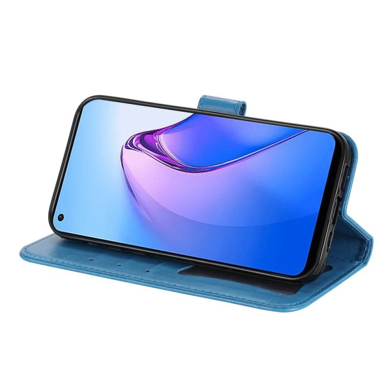 Kožené Puzdro Oppo Reno 8 Strappy Kvetinová