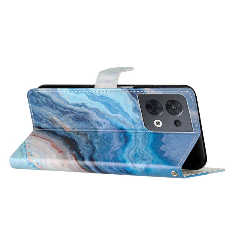Kožené Puzdro Oppo Reno 8 Strip Mramor