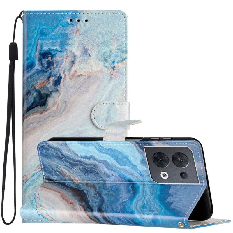 Kožené Puzdro Oppo Reno 8 Strip Mramor