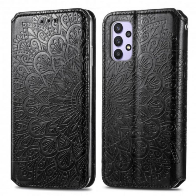 Flipové Puzdro Samsung Galaxy A32 Kožené Puzdro Mandala