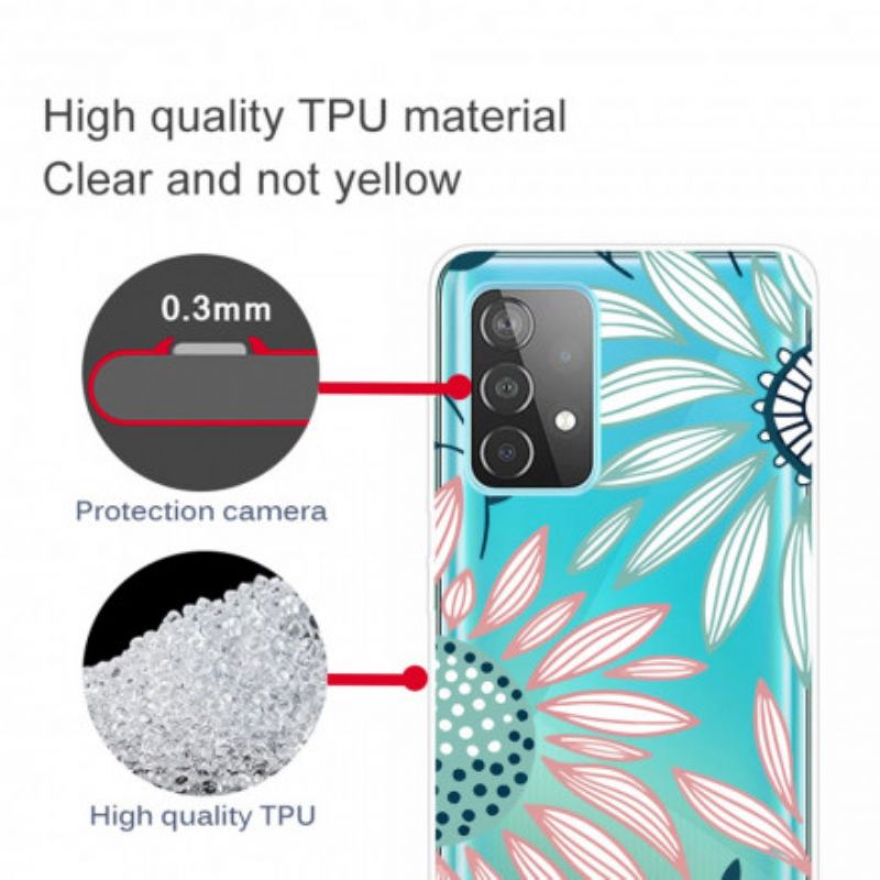 Kryt Samsung Galaxy A32 Transparentný Jeden Kvet