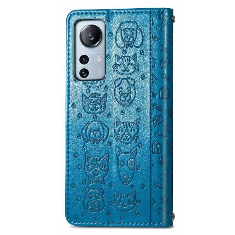 Kožené Puzdro Xiaomi 12 Lite Animované Zvieratá