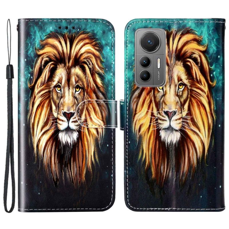 Kožené Puzdro Xiaomi 12 Lite Lanyard Lion
