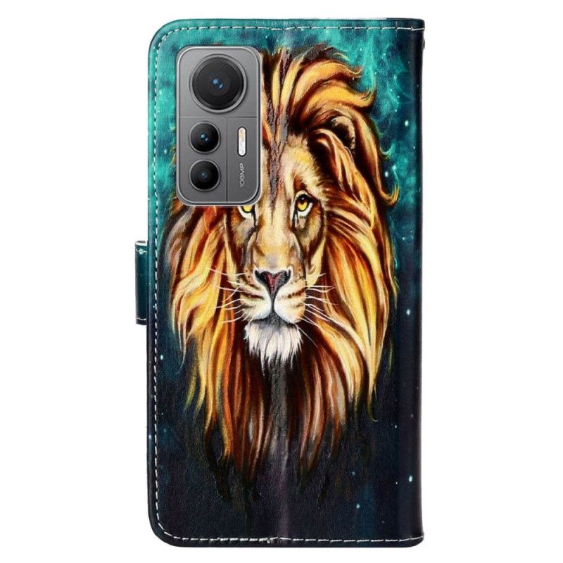 Kožené Puzdro Xiaomi 12 Lite Lanyard Lion