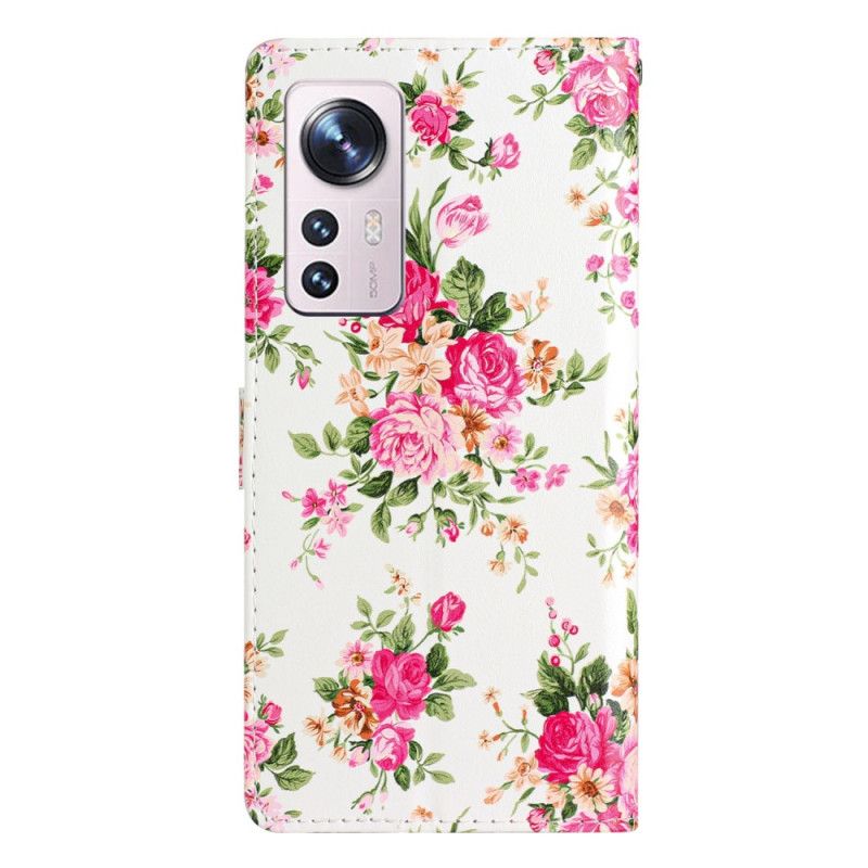 Kožené Puzdro Xiaomi 12 Lite Remienok Liberty Flowers