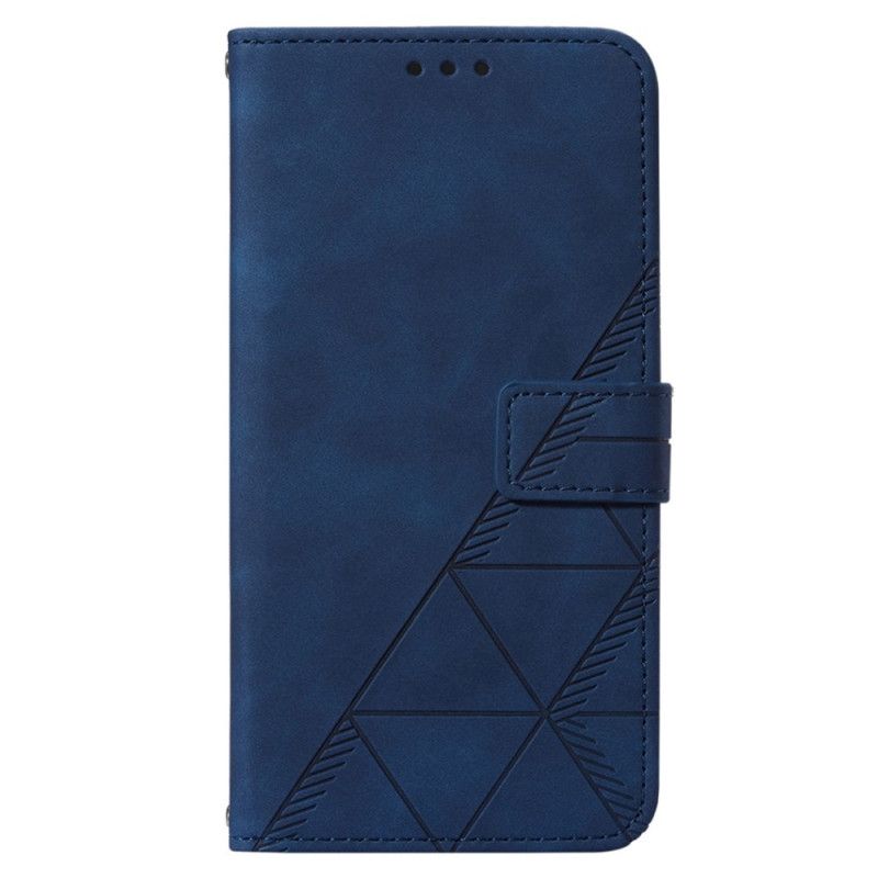 Kožené Puzdro Xiaomi 12 Lite Trojuholníky So Šnúrkou