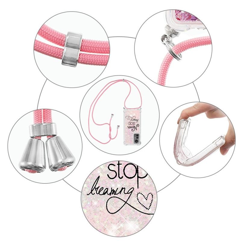 Kryt Xiaomi 12 Lite Never Stop Glitter Drawstring