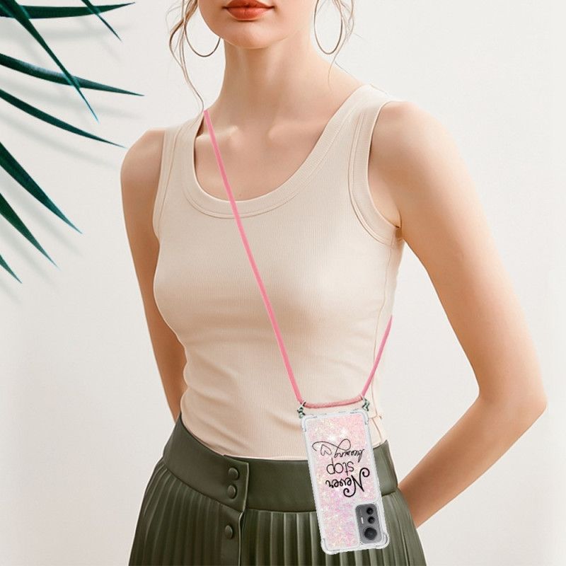 Kryt Xiaomi 12 Lite Never Stop Glitter Drawstring