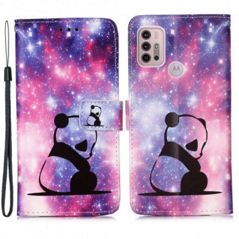 Flipové Puzdro Moto G30 / G10 Galaxia Panda